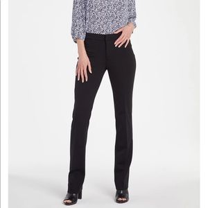 NYDJ slim trouser pants in ponte knit - black